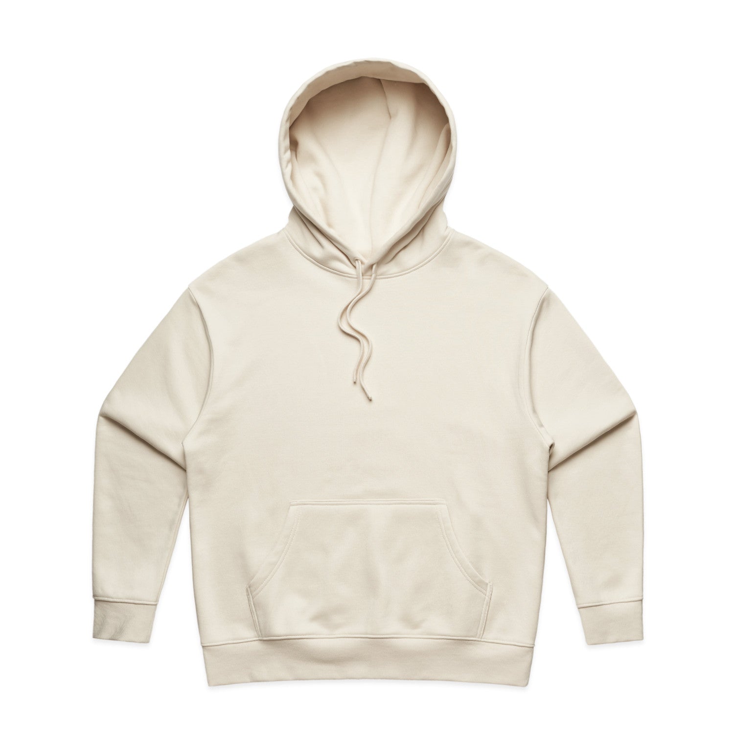 Cotton-faced fleece and garment construction in River Cream / Ecru