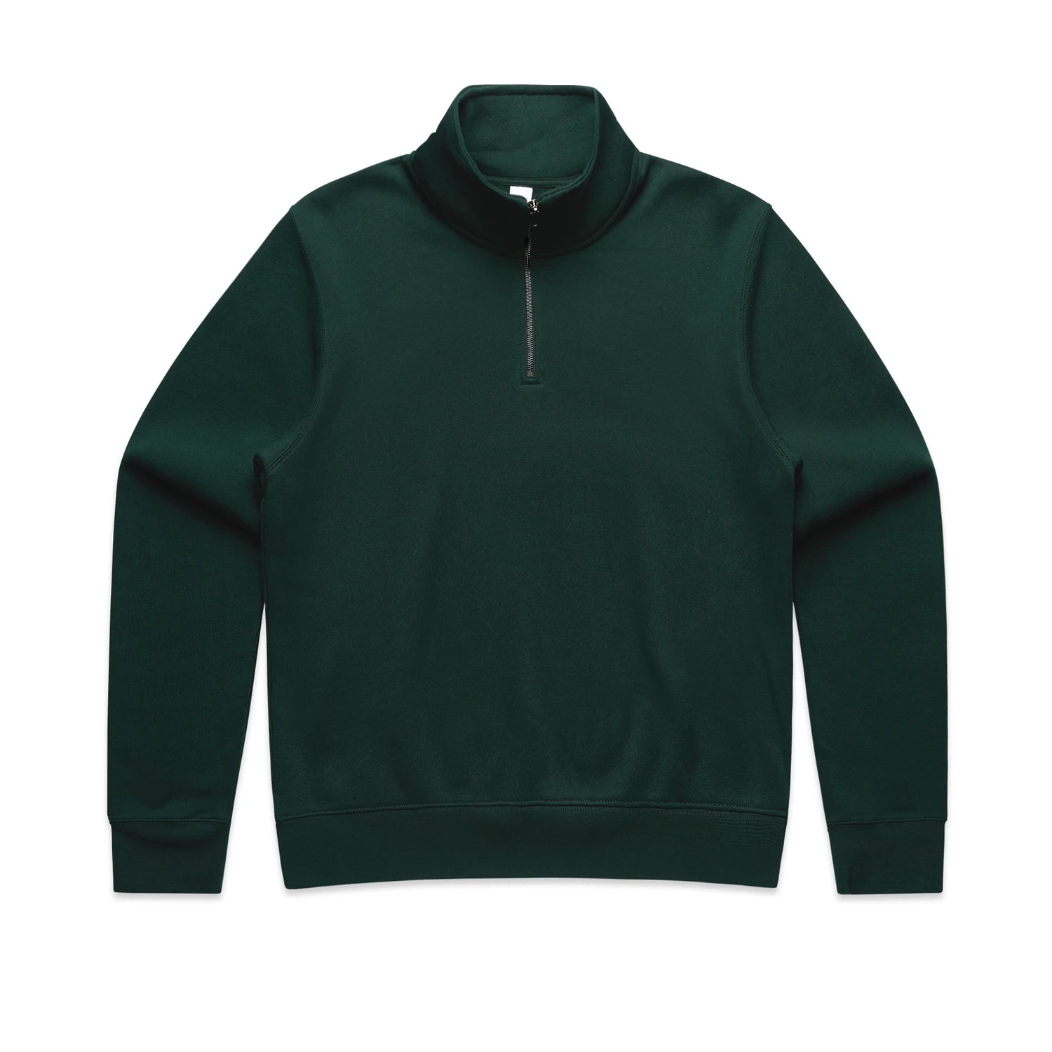 Cotton-faced fleece and garment construction in River Moss / Pine Green